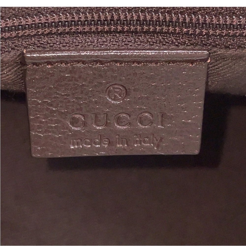 Gucci GG Canvas Leather mini Boston Beige and Brown Satchel white Dust bag. - Picture 12 of 14